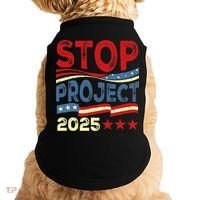 Stop Project 2025 Anti Trump Usa Flag Political Doggie Tank thumb 0