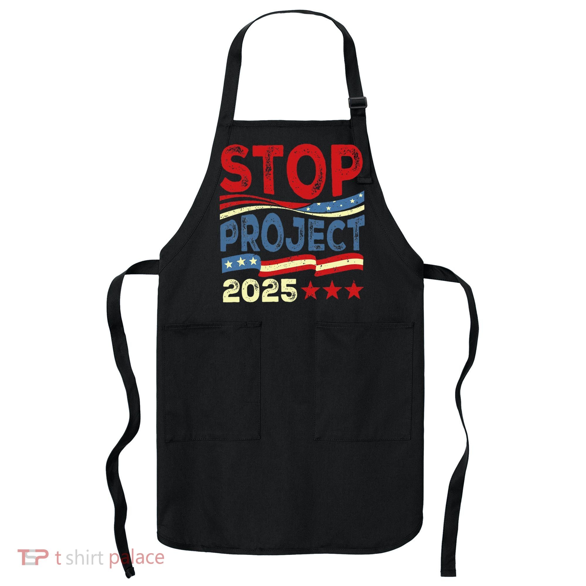Stop Project 2025 Anti Trump Usa Flag Political Apron