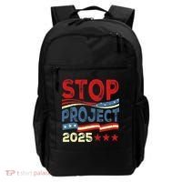 Stop Project 2025 Anti Trump Usa Flag Political Backpack thumb 0