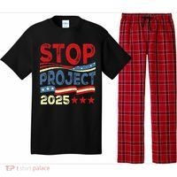 Stop Project 2025 Anti Trump Usa Flag Political Pajama Set thumb 0