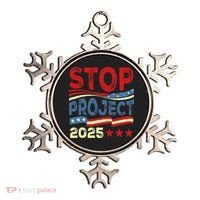 Stop Project 2025 Anti Trump Usa Flag Political Ornament thumb 0