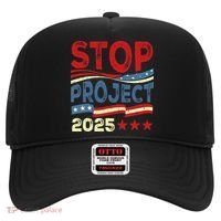 Stop Project 2025 Anti Trump Usa Flag Political Hat thumb 0