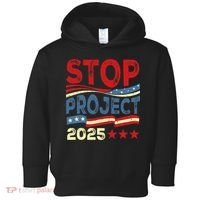 Stop Project 2025 Anti Trump Usa Flag Political Toddler Hoodie thumb 0