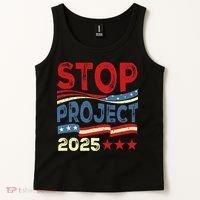 Stop Project 2025 Anti Trump Usa Flag Political Tank Top thumb 2
