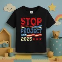 Stop Project 2025 Anti Trump Usa Flag Political Toddler T-Shirt thumb 3