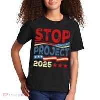 Stop Project 2025 Anti Trump Usa Flag Political Kids T-Shirt thumb 2
