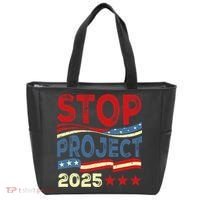 Stop Project 2025 Anti Trump Usa Flag Political Tote Bag thumb 0