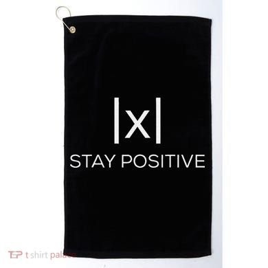 Stay Positive Absolute Value Funny Math Golf Towel