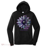 Suicide Prevention Awareness Teal Ribbon And Sunflower Gifts Women's Hoodie thumb 0