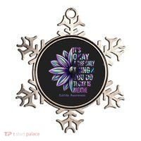 Suicide Prevention Awareness Teal Ribbon And Sunflower Gifts Ornament thumb 0