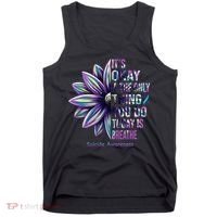 Suicide Prevention Awareness Teal Ribbon And Sunflower Gifts Tank Top thumb 0