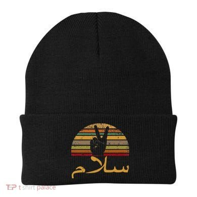 Salam Peace Arabic Retro Calligraphy Beanie
