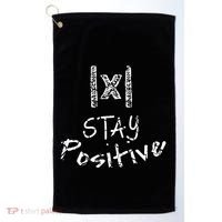 Stay Positive Absolute Value Funny Math Teacher Calculus Gift Golf Towel thumb 0