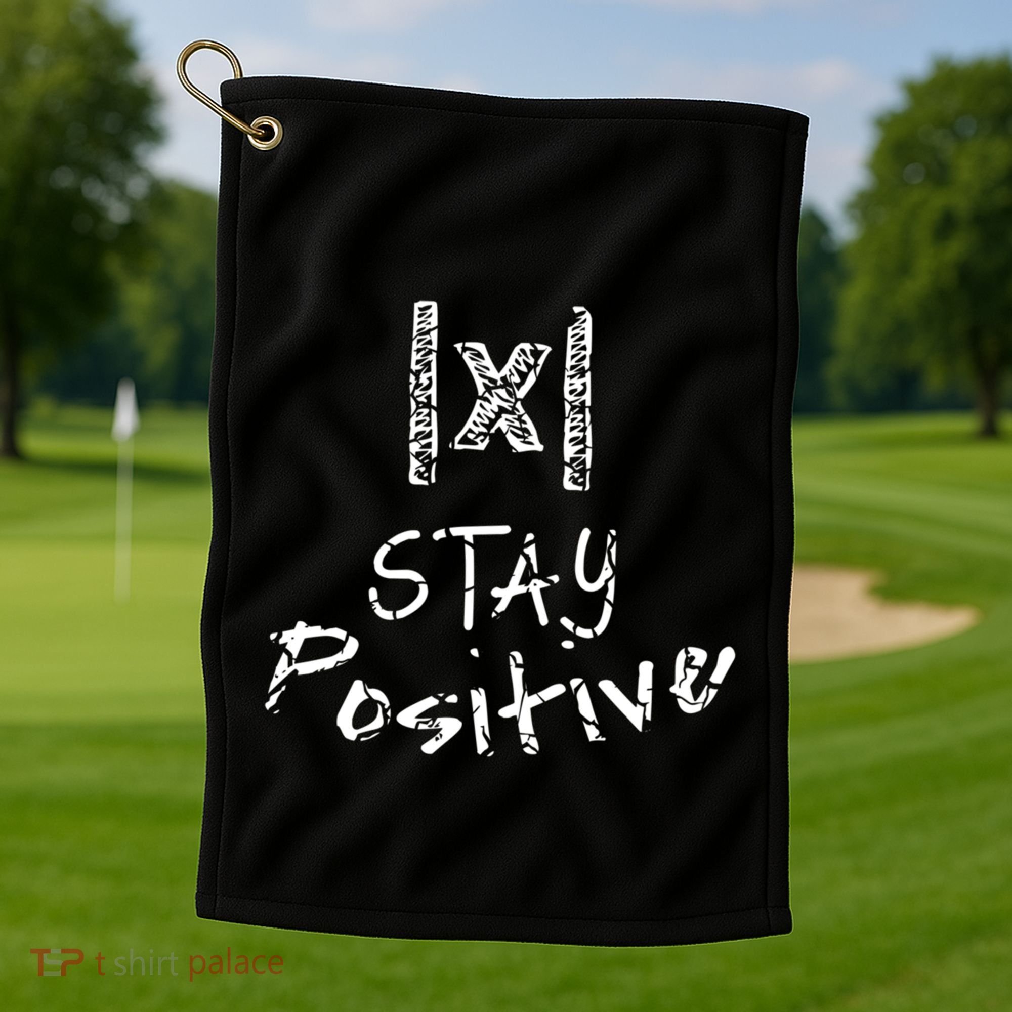 Stay Positive Absolute Value Funny Math Teacher Calculus Gift Golf Towel