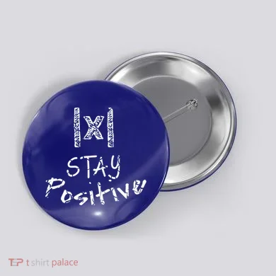 Stay Positive Absolute Value Funny Math Teacher Calculus Gift Button