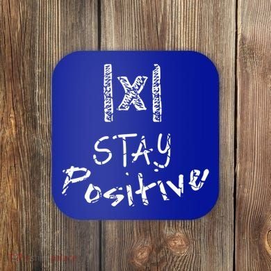 Stay Positive Absolute Value Funny Math Teacher Calculus Gift Coaster