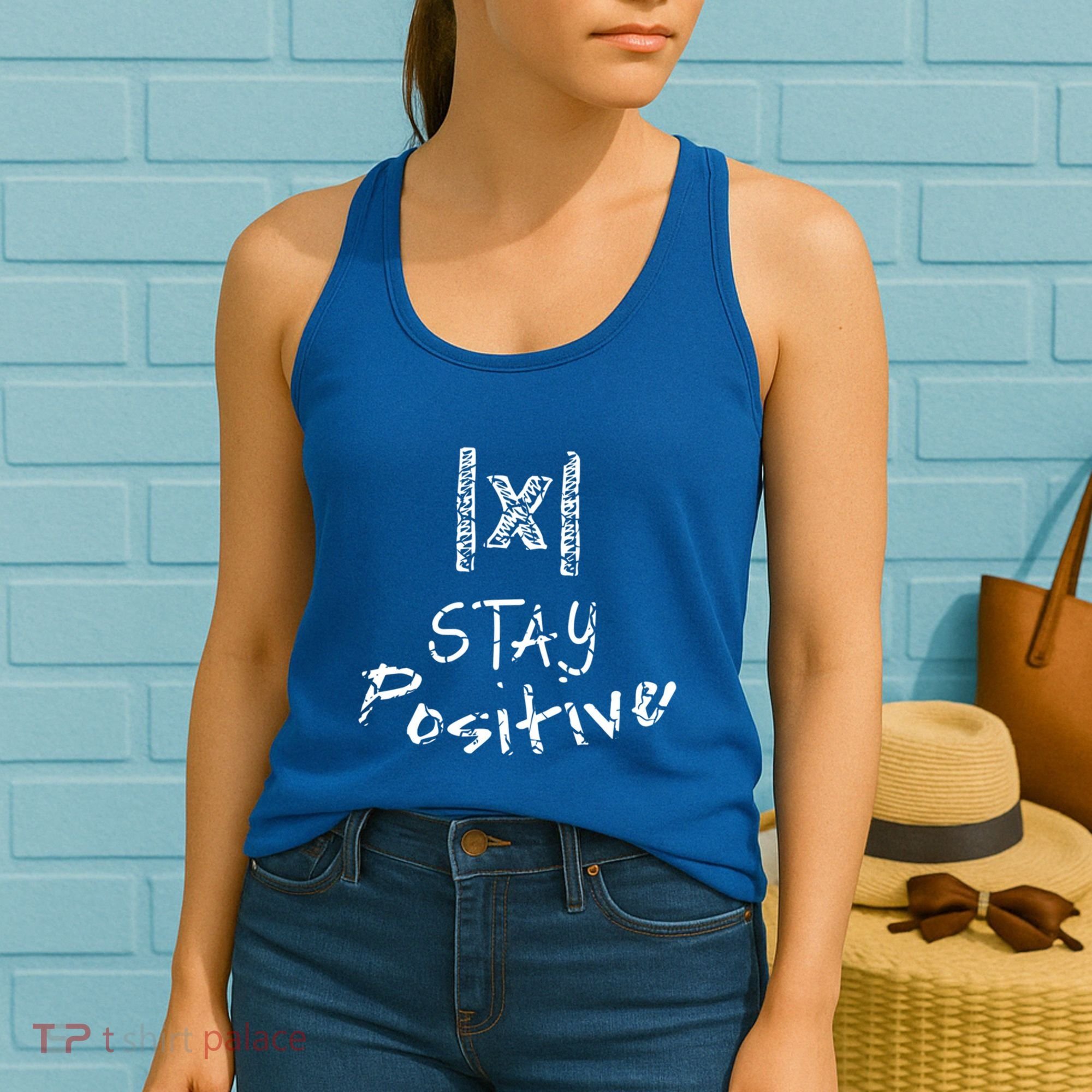 Stay Positive Absolute Value Funny Math Teacher Calculus Gift Women's Tank Top