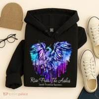 Suicide Prevention Awareness Phoenix Rise From The Ashes Hoodie thumb 4
