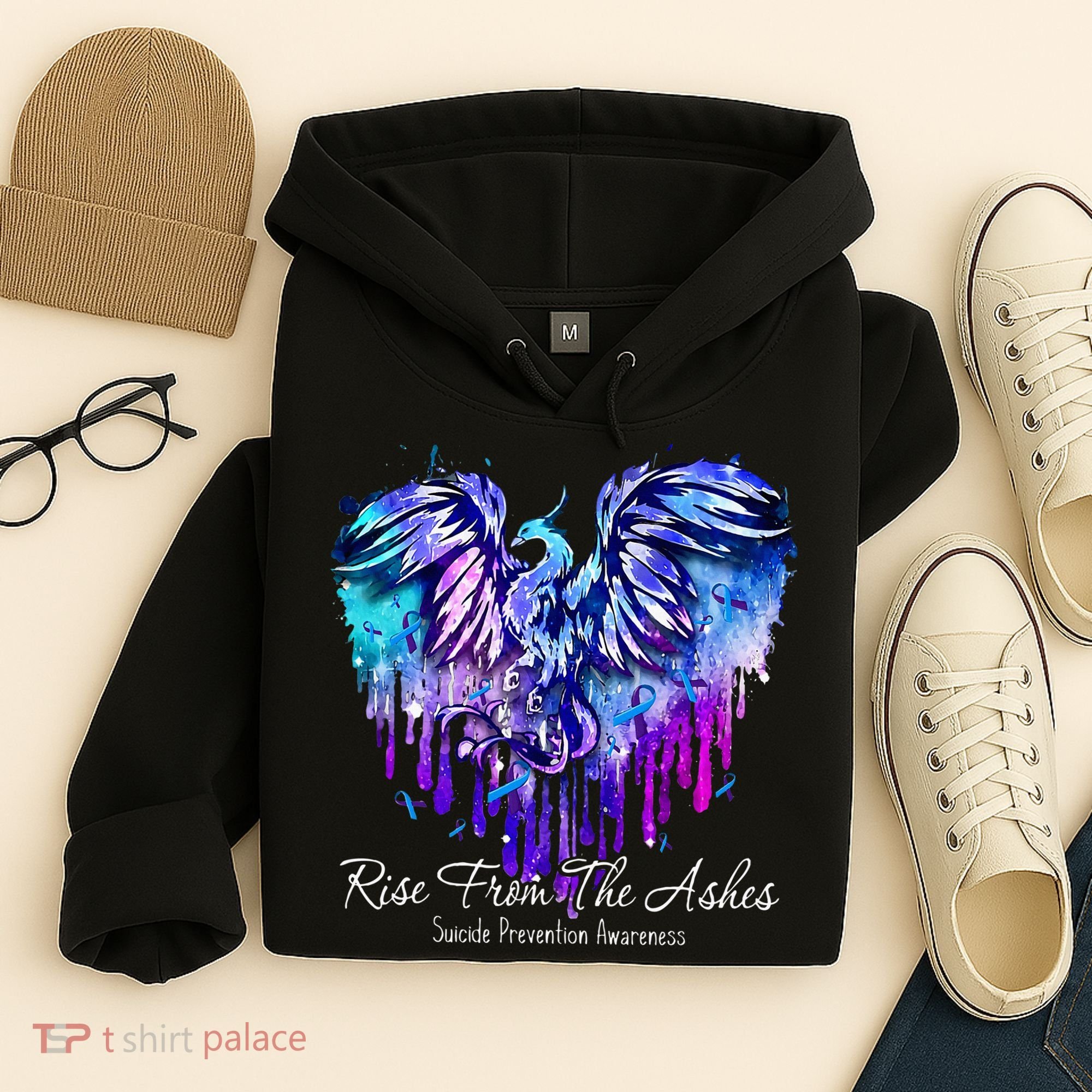 Suicide Prevention Awareness Phoenix Rise From The Ashes Hoodie