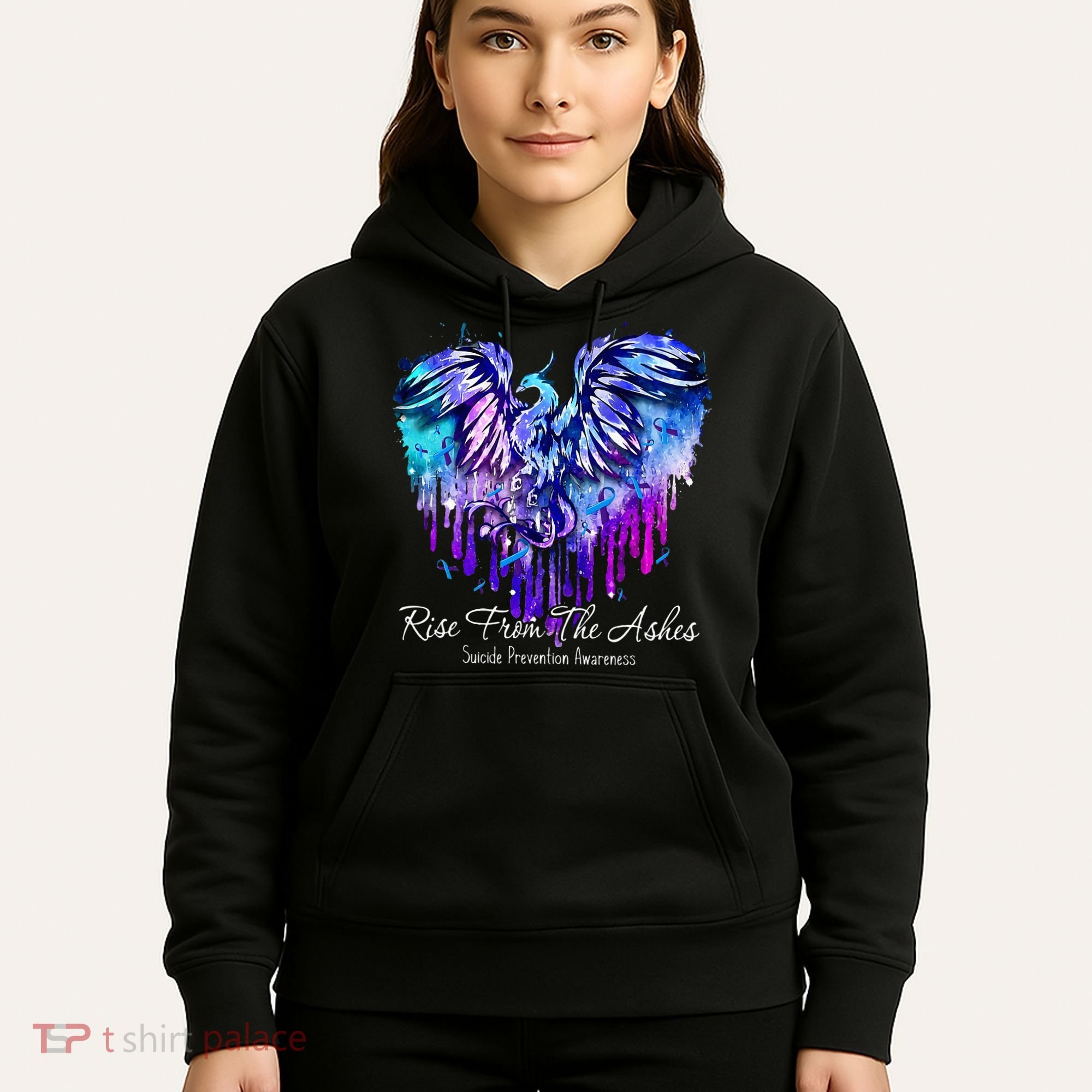 Suicide Prevention Awareness Phoenix Rise From The Ashes Hoodie