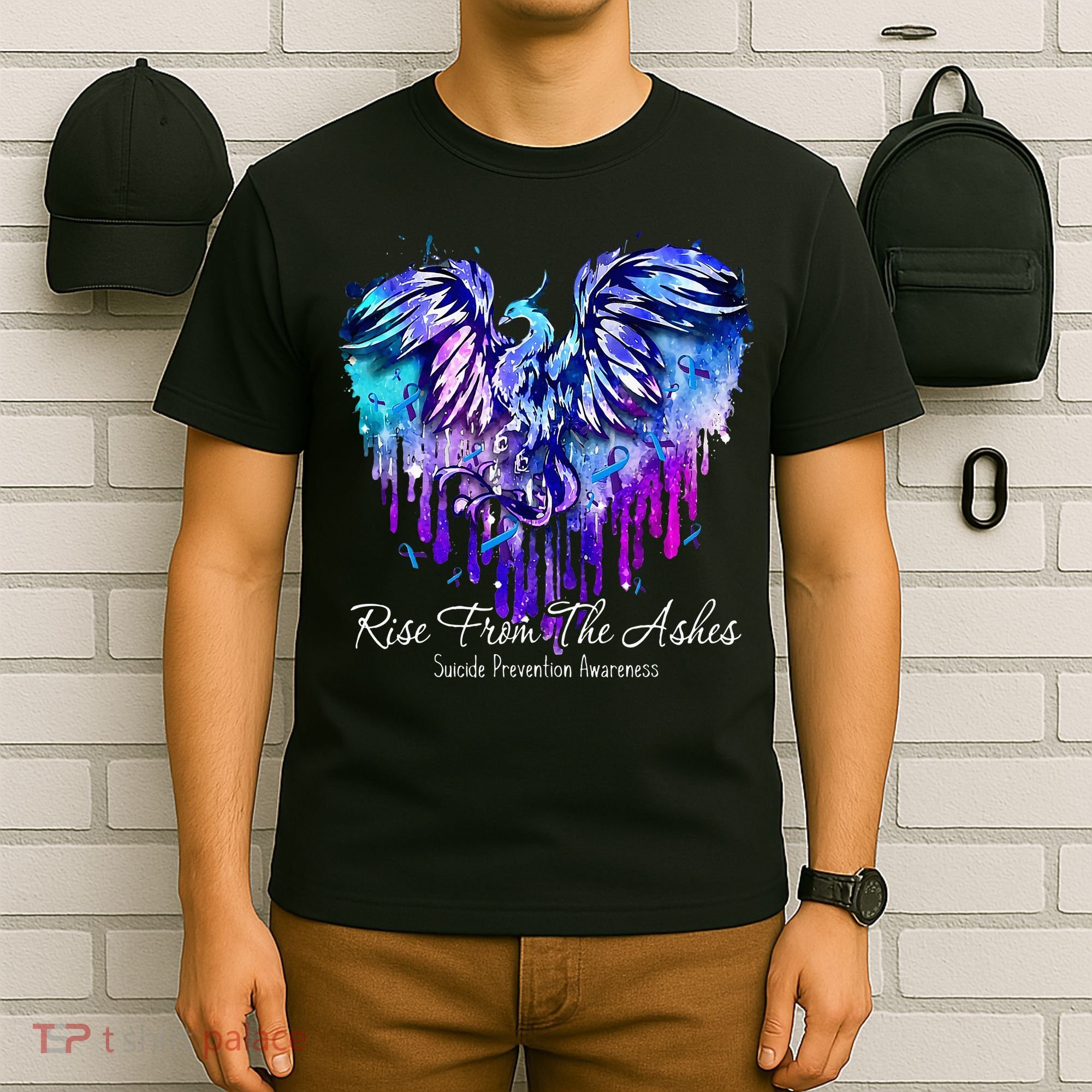 Suicide Prevention Awareness Phoenix Rise From The Ashes T-Shirt