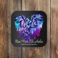 Suicide Prevention Awareness Phoenix Rise From The Ashes Coaster thumb 0