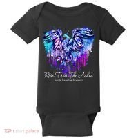 Suicide Prevention Awareness Phoenix Rise From The Ashes Baby Bodysuit thumb 0