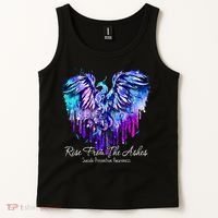 Suicide Prevention Awareness Phoenix Rise From The Ashes Tank Top thumb 2
