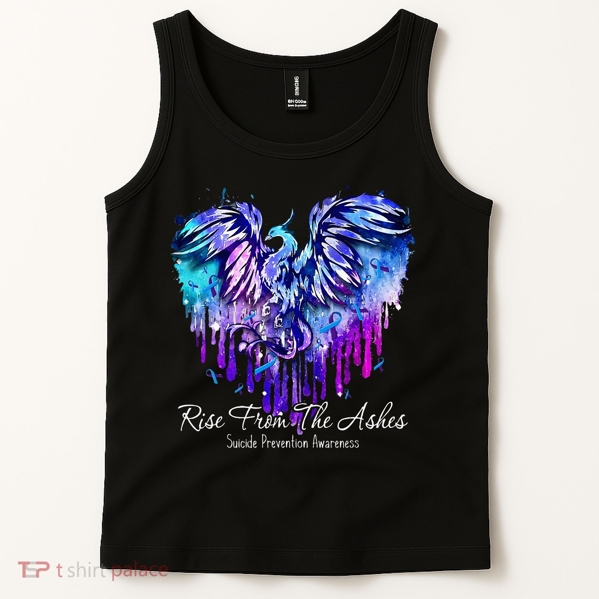 Suicide Prevention Awareness Phoenix Rise From The Ashes Tank Top