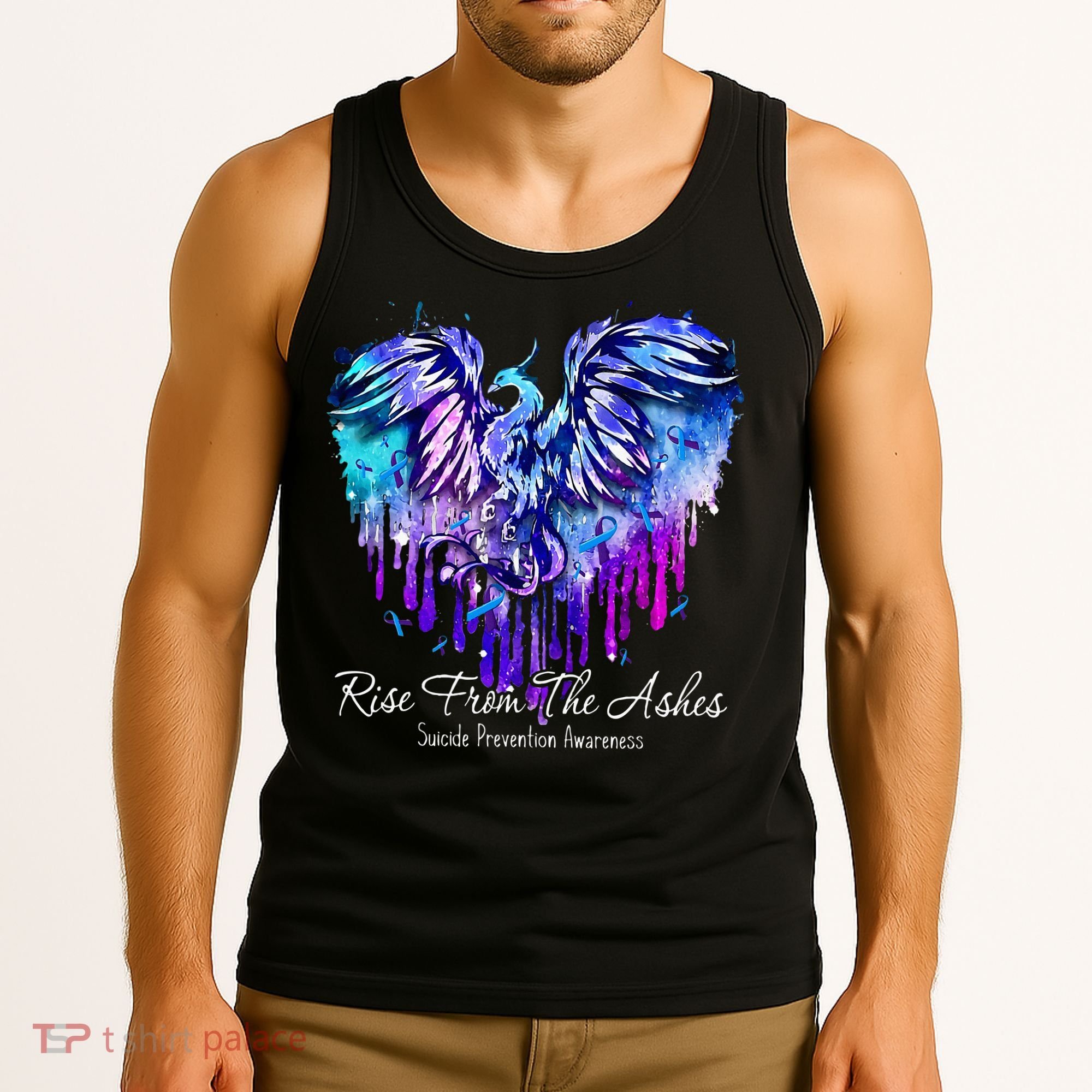 Suicide Prevention Awareness Phoenix Rise From The Ashes Tank Top