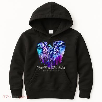 Suicide Prevention Awareness Phoenix Rise From The Ashes Kids Hoodie