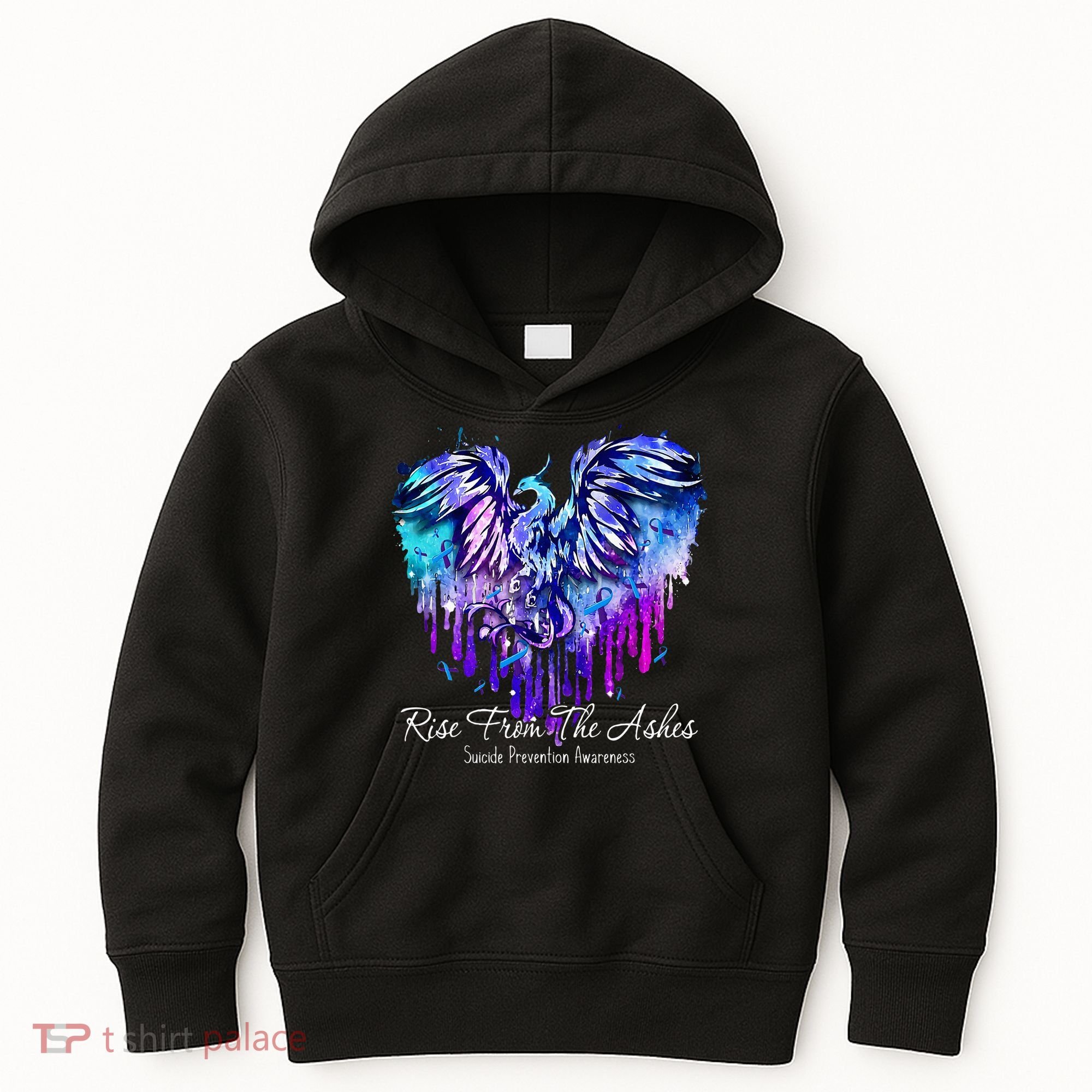 Suicide Prevention Awareness Phoenix Rise From The Ashes Kids Hoodie