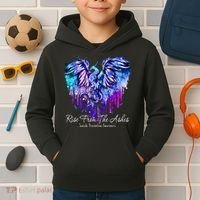 Suicide Prevention Awareness Phoenix Rise From The Ashes Kids Hoodie thumb 2