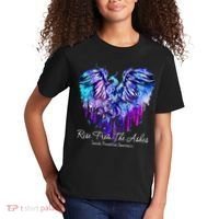 Suicide Prevention Awareness Phoenix Rise From The Ashes Kids T-Shirt thumb 2