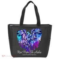 Suicide Prevention Awareness Phoenix Rise From The Ashes Tote Bag thumb 0