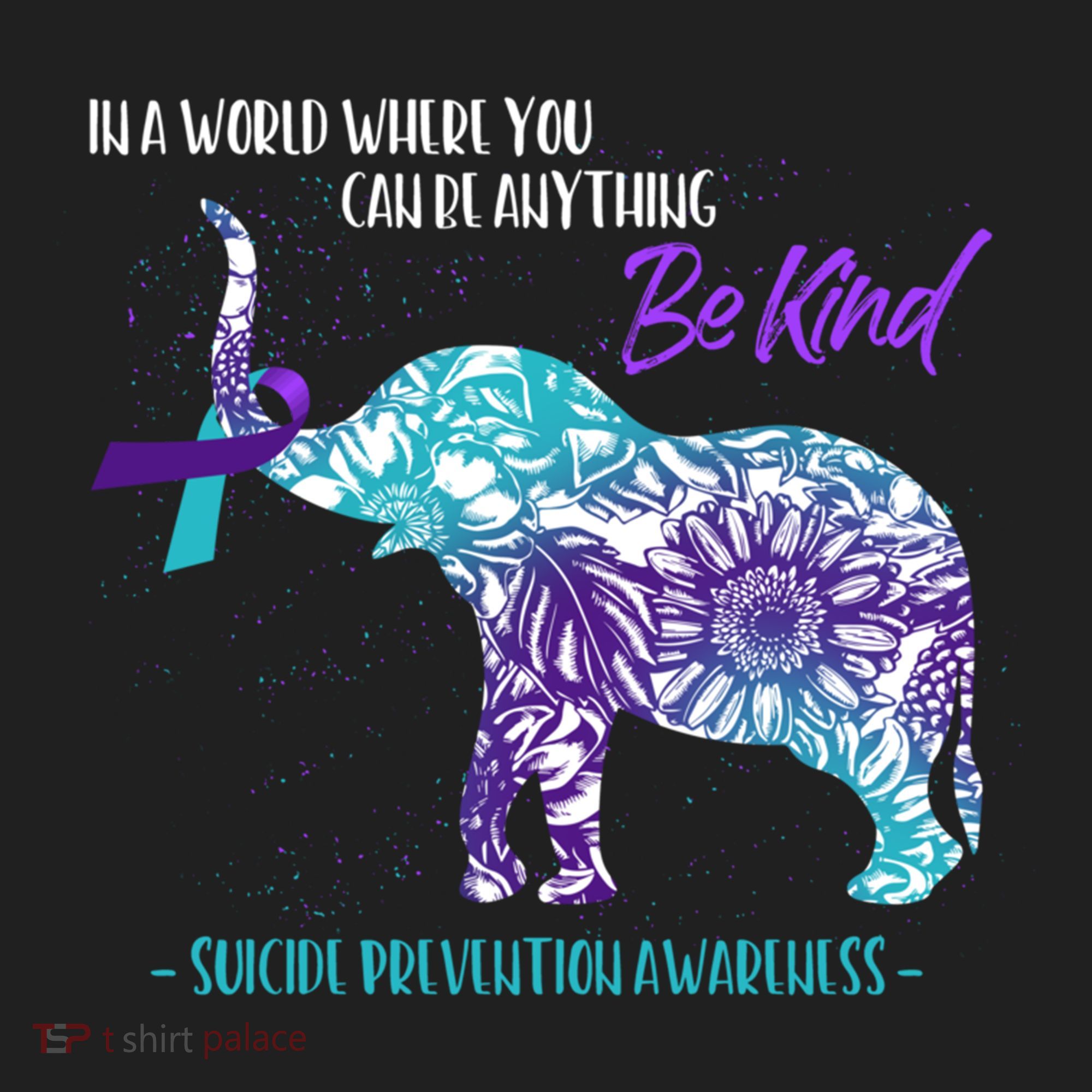 Suicide Prevention Awareness Sunflower Elephant Be Kind Gift Women's Sweatshirt