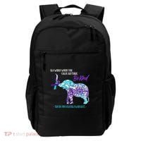 Suicide Prevention Awareness Sunflower Elephant Be Kind Gift Backpack thumb 0