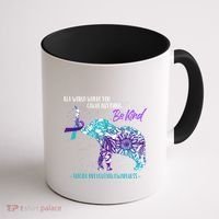 Suicide Prevention Awareness Sunflower Elephant Be Kind Gift Coffee Mug thumb 1