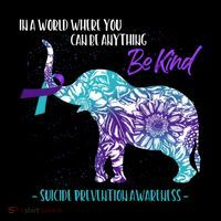 Suicide Prevention Awareness Sunflower Elephant Be Kind Gift Women's Hoodie thumb 2
