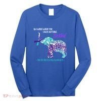 Suicide Prevention Awareness Sunflower Elephant Be Kind Gift Long Sleeve Shirt thumb 0