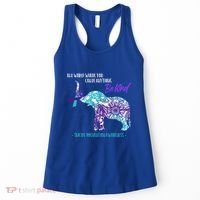Suicide Prevention Awareness Sunflower Elephant Be Kind Gift Women's Tank Top thumb 0