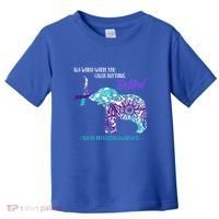 Suicide Prevention Awareness Sunflower Elephant Be Kind Gift Toddler T-Shirt thumb 0