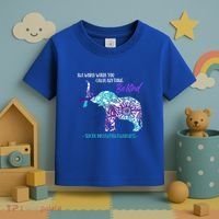 Suicide Prevention Awareness Sunflower Elephant Be Kind Gift Toddler T-Shirt thumb 3