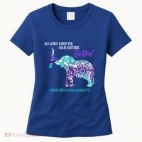 Suicide Prevention Awareness Sunflower Elephant Be Kind Gift Women's T-Shirt thumb 0