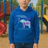 Suicide Prevention Awareness Sunflower Elephant Be Kind Gift Kids Hoodie thumb 2
