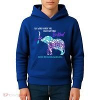 Suicide Prevention Awareness Sunflower Elephant Be Kind Gift Kids Hoodie thumb 4