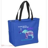 Suicide Prevention Awareness Sunflower Elephant Be Kind Gift Tote Bag thumb 2