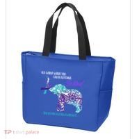 Suicide Prevention Awareness Sunflower Elephant Be Kind Gift Tote Bag thumb 3