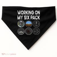 Six Pack Accessorie Pilot Aviation Flying Airplane USA-Made Doggie Bandana thumb 0