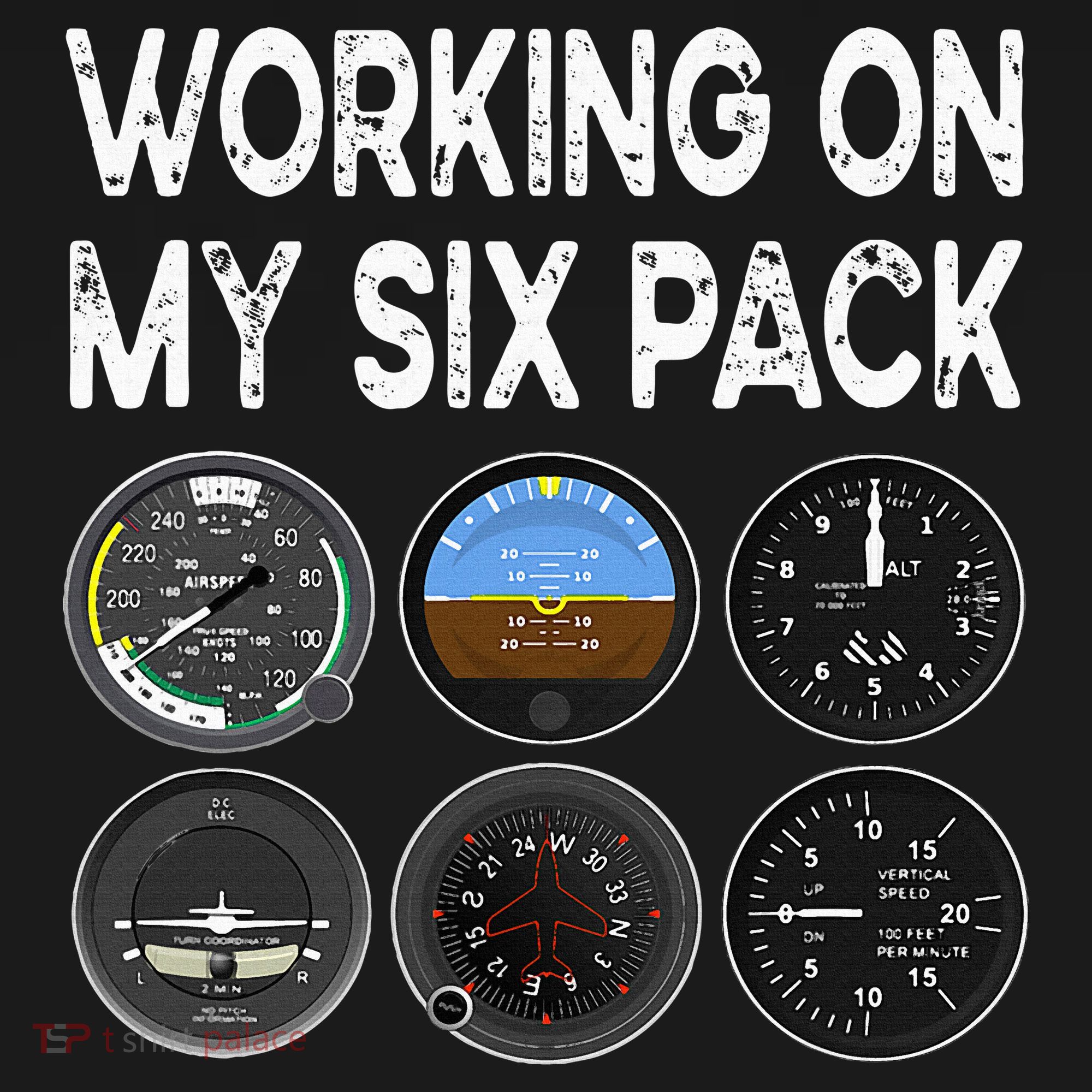 Six Pack Accessorie Pilot Aviation Flying Airplane Long Sleeve Shirt